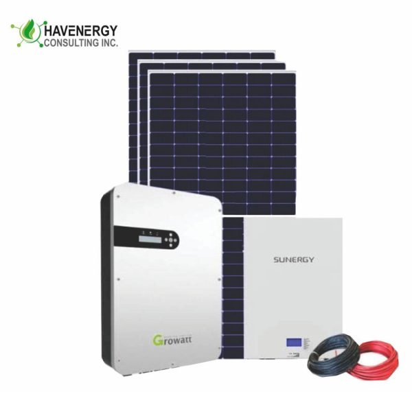 CHAIRMAN - 12kW Growatt Solar Inverter System with 10.24 kWh Sunergy Battery & 20x585W Bifacial Panels